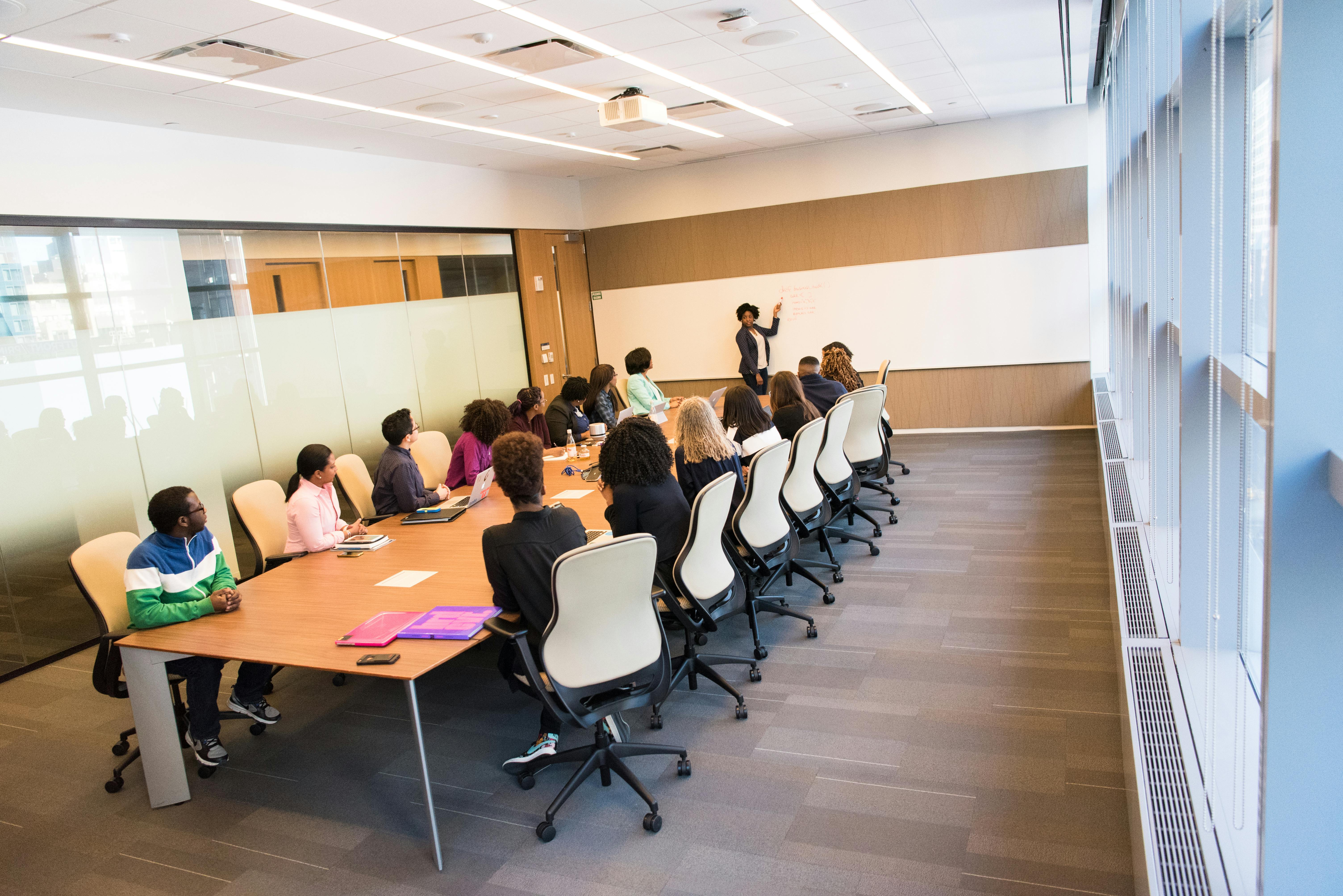 Infographic of the four types of workplace violence: criminal intent, customer/client, worker-on-worker, and personal relationship violence, photorealistic icons in a modern office setting, sharp detail, all elements naturally posed.